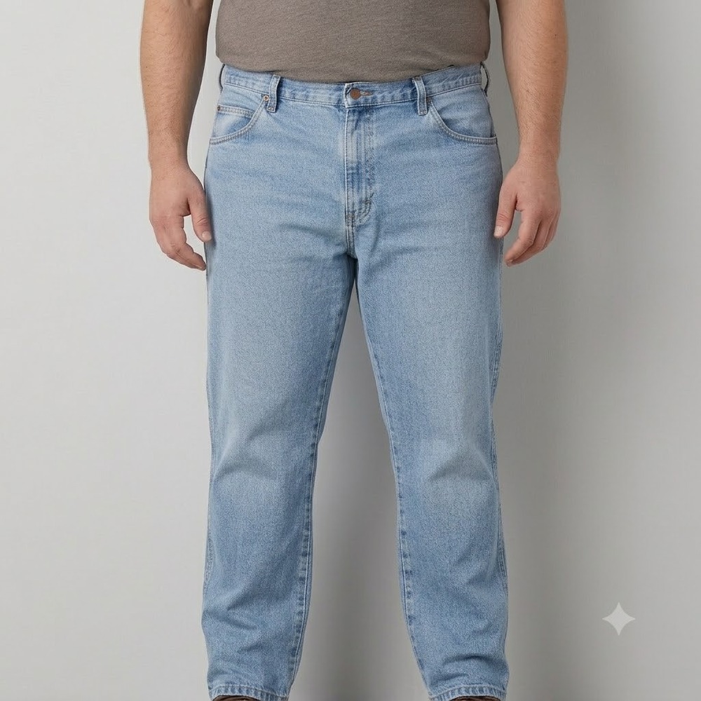 Wrangler WA783 Hero Authentic Jeans Mens 38x30 Light Wash Denim Straight Leg